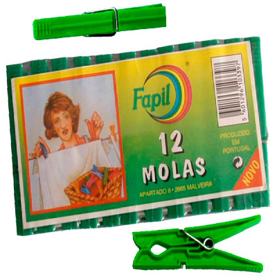 FAPIL MOLAS DE PLASTICO P/ROUPA 12UN