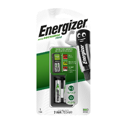 ENERGIZER CARREGAD MINI 2 PILHA AAA 700m