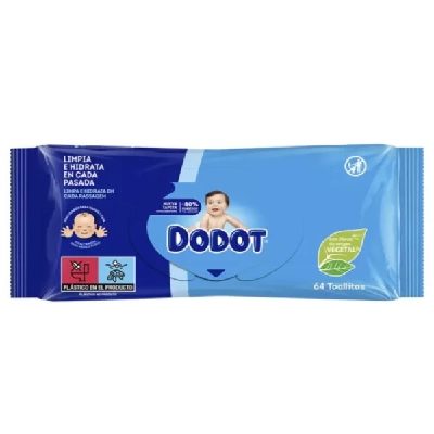 DODOT TOALHITAS BEBE AZUL 64UN