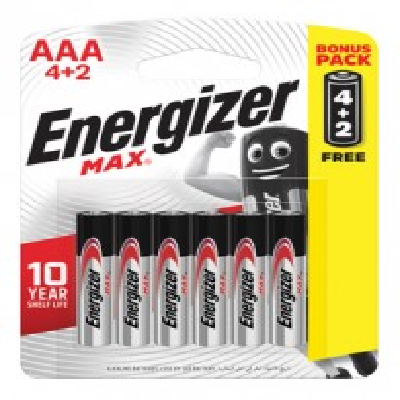 ENERGIZER MAX AAA BL 4+2UN  E92BP6 (447)