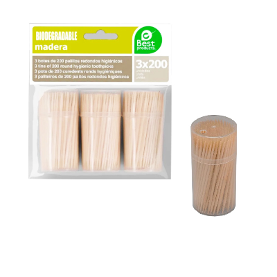 BEST PALITEIROS 3X200UN PALITO