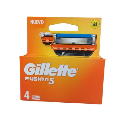 GILLETTE RECARGA FUSION 5 C/4