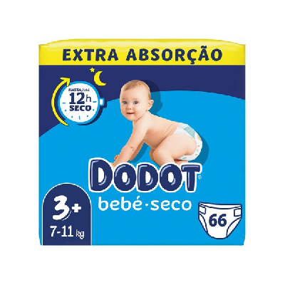 DODOT FRALDAS T3+ 7-11KG 66UN EXTRA SECO
