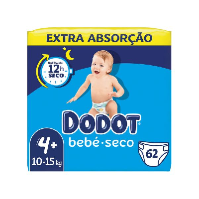 DODOT FRALDAS T4+ 10-15KG 62UN EXTRA SEC
