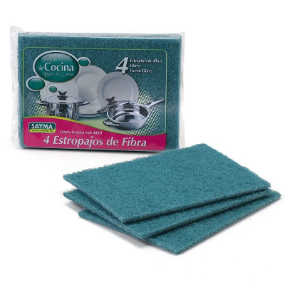 SAYMA ESPONJA FIBRA VERDE 4UN