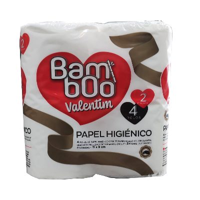 BAMBOO VALENTIM PAPEL HIGIENICO 4 ROLOS