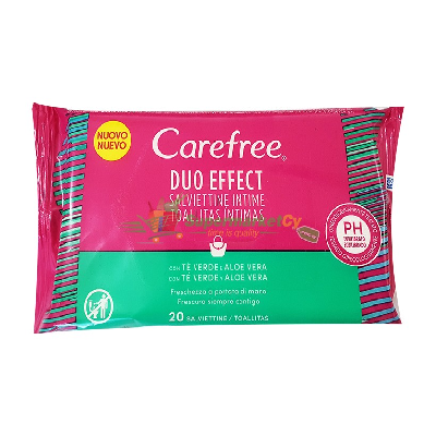 CAREFREE TOALHITAS INTIMO ALOE VERA C/20