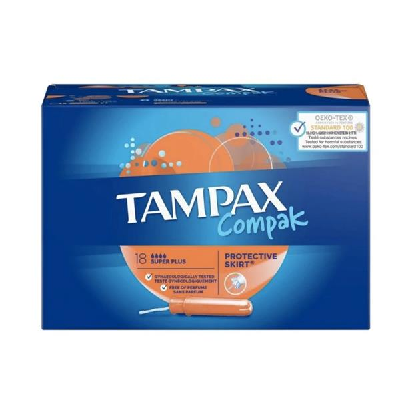 TAMPAX TAMPOES COMPAK SUPER PLUS 18UN