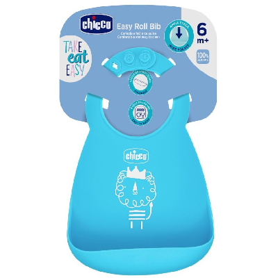 CHICCO BABETE SILICONE AZUL 6M+