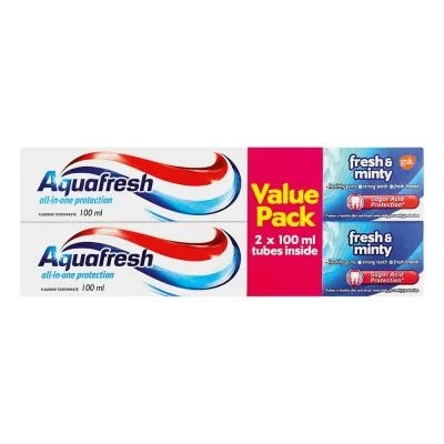 AQUAFRESH 2X100ML FRESH&MINTY (708)