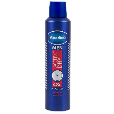 VASELINE DEO SPRAY 250ML MEN ACTIVE DRY
