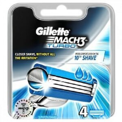 GILLETTE RECARGA MACH3 TURBO C/4