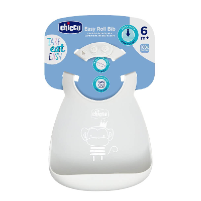 CHICCO BABETE SILICONE CINZA 6M+