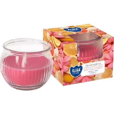 AURA VELA VIDRO 80GR FLOWERS PETALS