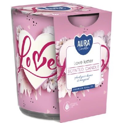 AURA VELA VIDRO 100GR LOVE LETTER