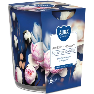 AURA VELA VIDRO 100GR FLOWERS
