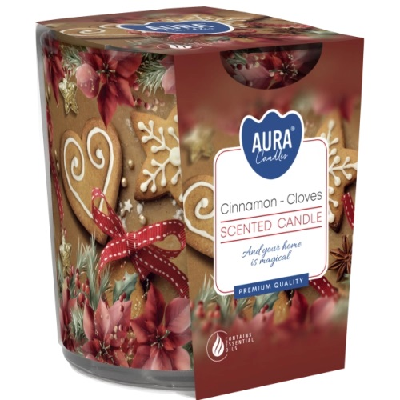 AURA VELA VIDRO 100GR CINNAMON
