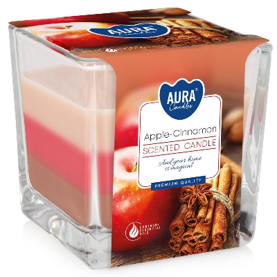 AURA VELA VIDRO 170GR APPLE&CINAMOM