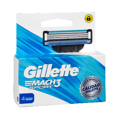 GILLETTE RECARGA MACH3 SPORT C/4