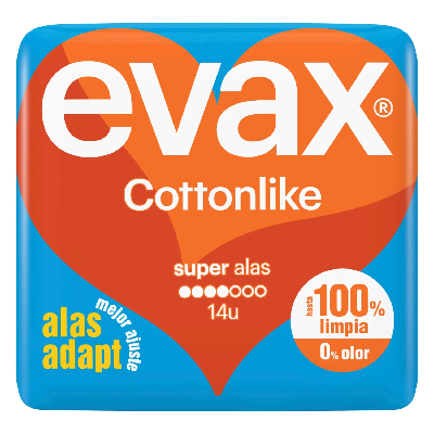 EVAX COTTONLIKE C/ALAS SUPER 14UN