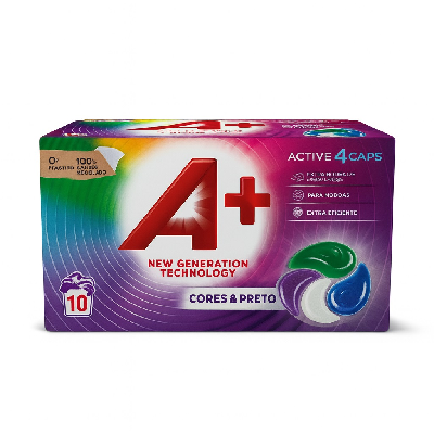 A+ CAPSULA P/ MAQ. ROUPA 10D CORES&PRETO