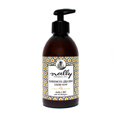NALLY SABONETE LIQ. 300ML LEITE&MEL
