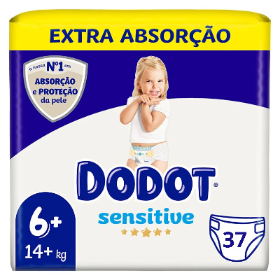 DODOT FRALDAS SENSITIVE T6 37UN +13KG