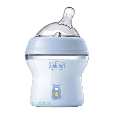 CHICCO BIBERAO NATURAL AZUL 150ML 0M+