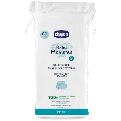 CHICCO ALGODÃO QUADRADO 60PCS 0M+