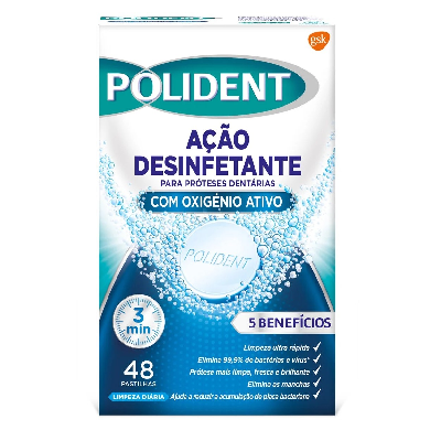 POLIDENT PASTILHA OXI. ACTIVO 48UN