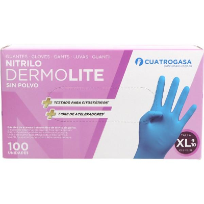 CUATROGASA LUVAS NITRILO AZUL C/100 XL