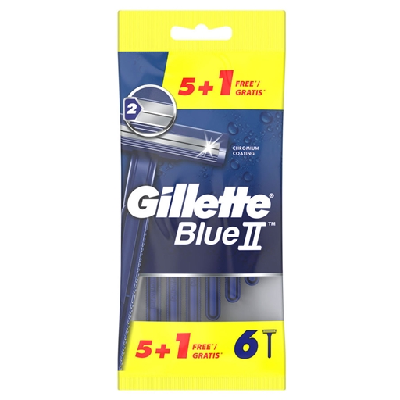 GILLETTE MAQ. BARBEAR BLUE II 5+1GRATIS 