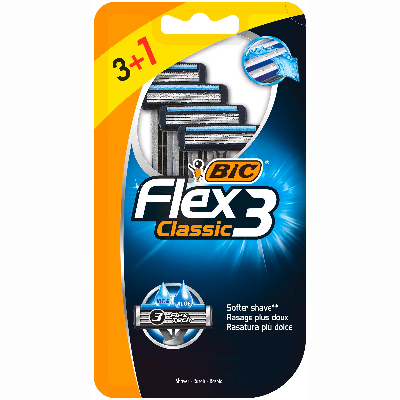 BIC MÁQ. FLEX3 LÂMINAS C/4