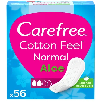 CAREFREE PENSOS NORMAL ALOE COTTON 56UN