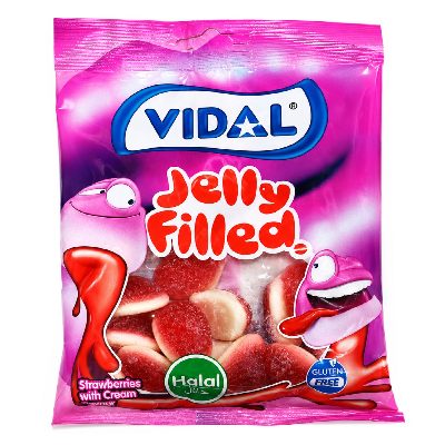 VIDAL GOMAS 90GR GELATINA MORANGO (801)