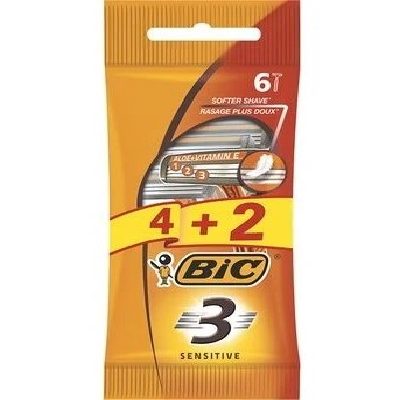 BIC MÁQ. SENSITIVE 3 LÂMINAS C/ 4+2 