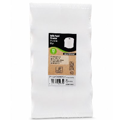 TECNO ROLO TÉRMICO 65GR 57MMX40MM 12UN