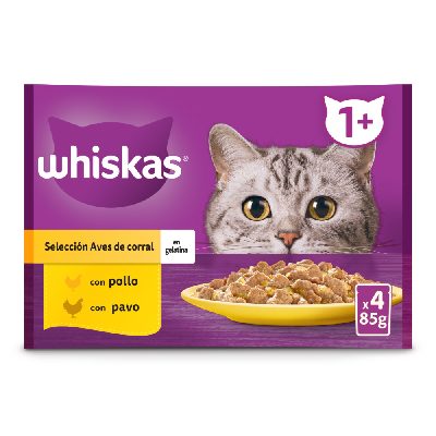 WHISKAS 4X85G GELEIA AVES