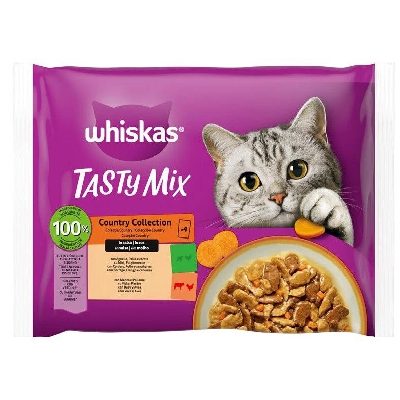 WHISKAS 4X85G TASTY COUNTRY
