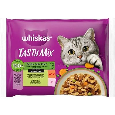 WHISKAS 4X85G TASTY MIX CHEF