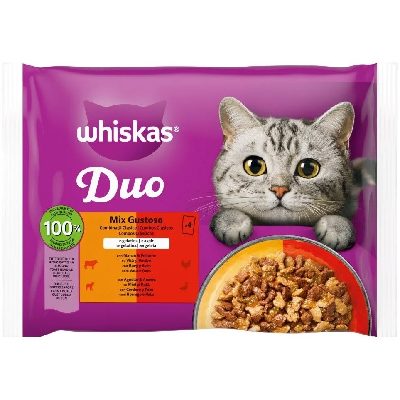 WHISKAS 4X85G TASTY MET CO