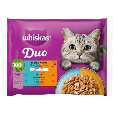 WHISKAS 4X85G TASTY SURF TURF