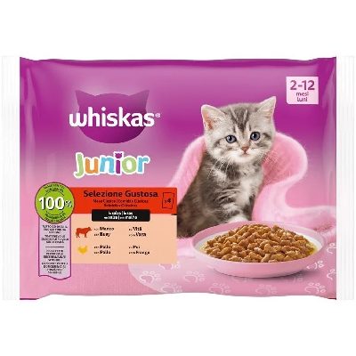 WHISKAS 4X85G MOLHO JUNIOR